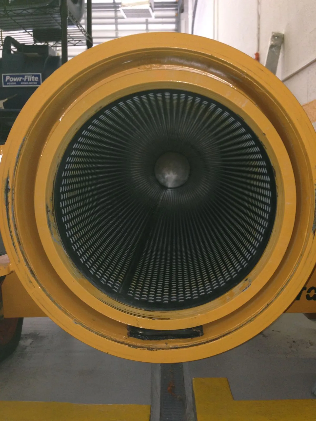 Rug dusting machine at the Hollywood facility